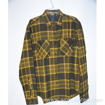 Cotton Long Sleeve Men Flannel Plaid Shirt